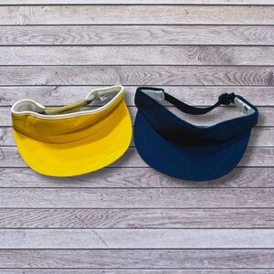 Vtg 1980s Lot of 2 Springfoot Sun Visors Foam Terry Tennis Hats NWOT Adjustable